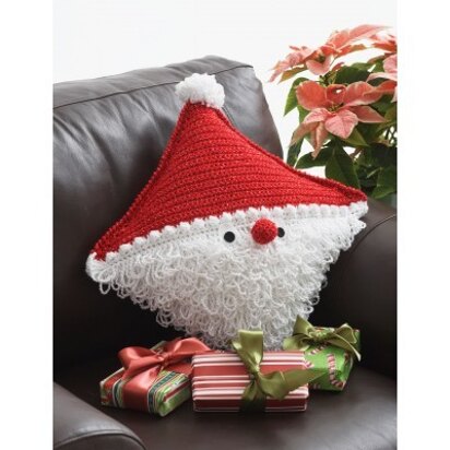 Santa Pillow in Bernat Happy Holidays - 763 - Downloadable PDF