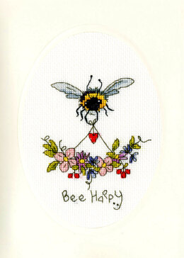Bothy Threads Bee Happy Cross Stitch Kit - 9 x 13cm