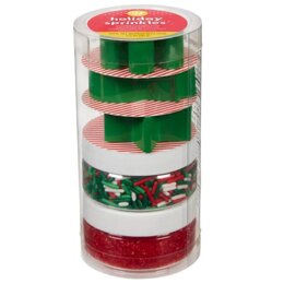 Wilton Christmas Cookie Cutter and Sprinkles Kit, 5-Piece