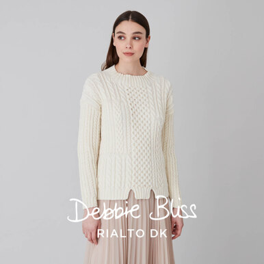 Crieff - Jumper Knitting Pattern for Women in Debbie Bliss Rialto DK - Downloadable PDF