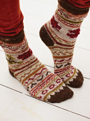 Pine Socks in Rowan Felted Tweed