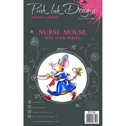 Pink Ink Designs Nurse Mouse A7 Clear Stamp Set