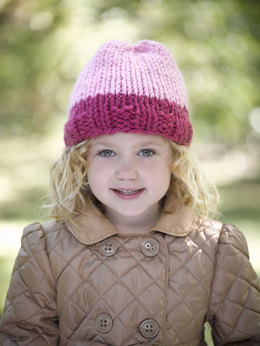 Dip Dye Hat Family in Lion Brand Wool-Ease Thick & Quick - L32103