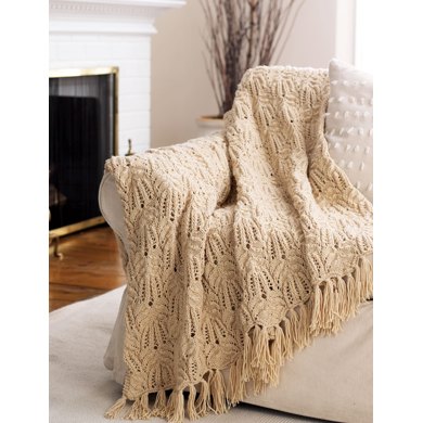 Lace and Cable Afghan in Bernat Super Value
