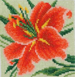 VDV Lily Beaded Embroidery Kit - 12cm x 12cm
