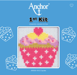 Anchor 1st Kit - Cupcake Cross Stitch Kit - 15cm x 15cm