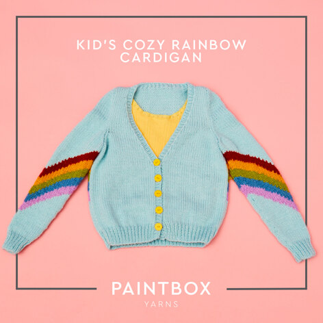 Cosy Rainbow Cardigan - Free Cardigan Knitting Pattern For Kids in Paintbox Yarns Simply Aran by Paintbox Yarns