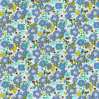 Oddies Textiles Cotton Poplin Printed – CP0839 – Floral Blue