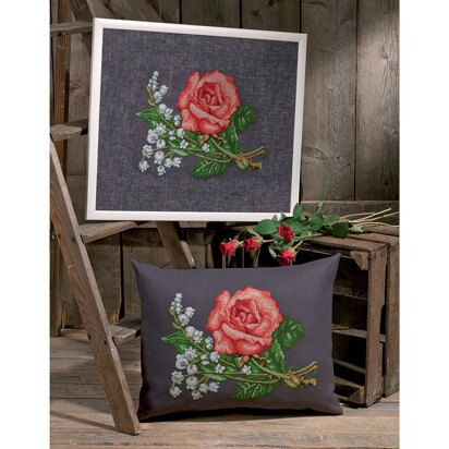 Permin Roses & Lilies Cross Stitch Kit