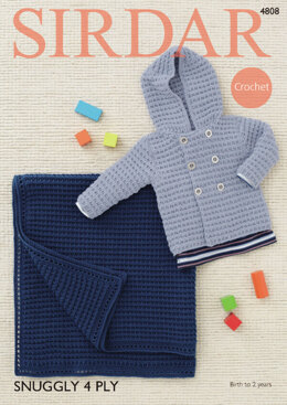 Boys Jacket and Blanket in Sirdar Snuggly 4 Ply 50g - 4808 - Downloadable PDF