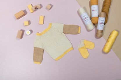 Baby Sweater Trevi in Hoooked Somen - Downloadable PDF