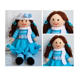 Pansy - A Winter Rag Doll Knitting Pattern