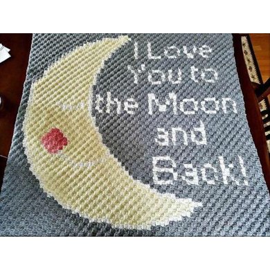 Blanket Pattern Baby Blanket Pattern I Love You To The Moon and Back Crochet Baby Blanket Pattern