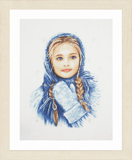 Lanarte Winter Girl Counted Cross Stitch Kit - 30 x 40 cm