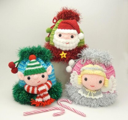 Christmas Drawstring Bags - Elf, Santa and Angel