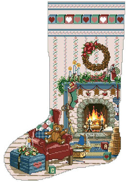 Home For Christmas Heirloom Stocking - PDF