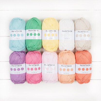 Paintbox Yarns Cotton DK 10 Ball Color Pack Designer Picks - The Candy Shop by Amanda O’Sullivan