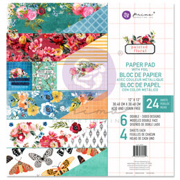 Prima Marketing Painted Floral Collection 12x12 Paper Pad