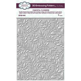 Creative Expressions Fanciful Flowers 5 3/4in x 7 1/2in 3D Embossing Folder