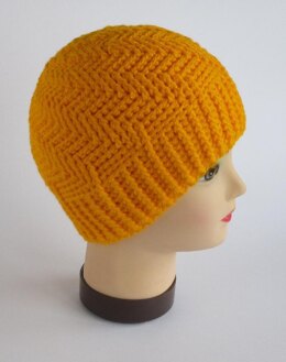 Crochet Unisex Spiral Cabled Beanie Hat