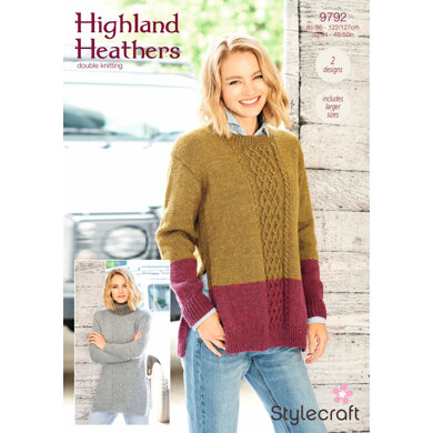 Tunics in Stylecraft Highland Heathers - 9792 - Downloadable PDF