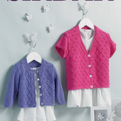 Baby Girl's Cardigans in Sirdar Snuggly Bamboo DK - 5216 - Downloadable PDF