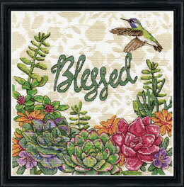 Design Works Blessed LoveCrafts Exclusive Cross Stitch Kit - 25cm x 25cm