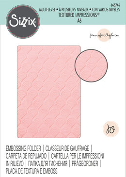 Jennifer Ogborn Multi-Level Textured Impressions Embossing Folder Fan Tiles by Jennifer Ogborn