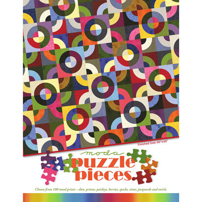 Moda Fabrics Puzzle Pieces Quilt - Downloadable PDF