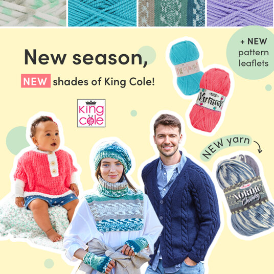 NEW IN by King Cole: Nordic Chunky & new shades and leaflets!