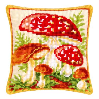 Vervaco Cushion Mushrooms Cross Stitch Kit
