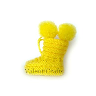 Yellow baby booties