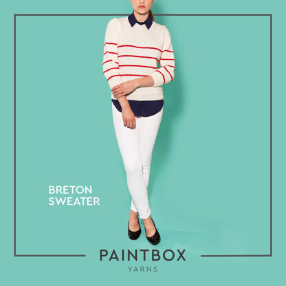 "Breton Jumper" - Jumper Knitting Pattern For Women in Paintbox Yarns Simply DK - DK-Wom-001