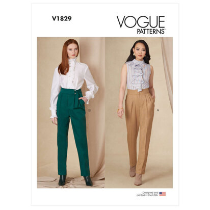 Vogue Misses' and Misses' Petite Pants V1829 - Sewing Pattern