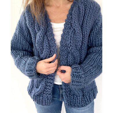 Bulky Cable Cardigan Knitting pattern by Vanessa cayton