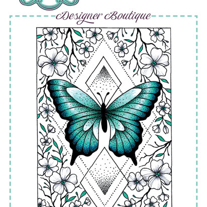 Creative Expressions Designer Boutique Apple Blossom Flutters 6 in x 4 in Clear Stamp Set