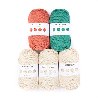 Paintbox Yarns Mollie The Bunny - Paintbox Yarns Cotton Aran 5 Ball Color Pack