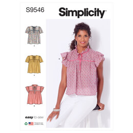 Simplicity Misses' Tops S9546 - Paper Pattern, Size A (4-6-8-10-12-14-16)
