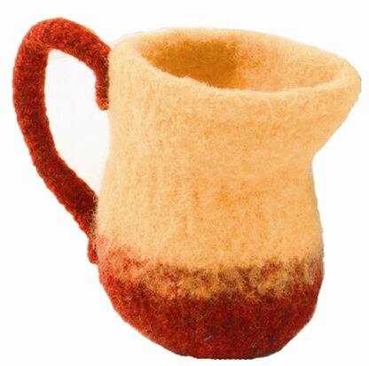 Felted Pitcher in Plymouth Galway Worsted - F160