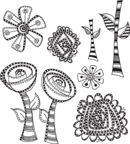 Ranger Dyan Reaveley's Dylusions Cling Stamp Collections 8.5"X7" - Everything's Rosy