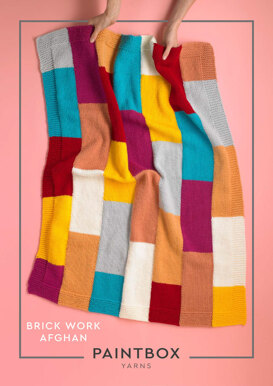 "Brick Work Afghan" - Free Afghan Knitting Pattern For Home in Paintbox Yarns Simply Chunky