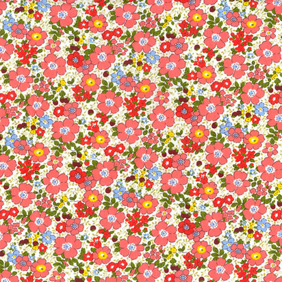 Rose & Hubble Cotton Poplin Printed - Floral Coral