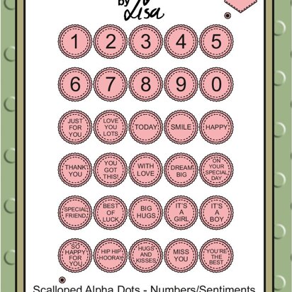 Lisa Horton Scalloped Alphadots - Numbers & Sentiments Die