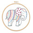 Hawthorn Handmade Elephant Contemporary Printed Embroidery Kit - 13 x 12.5cm