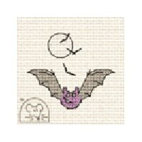 Mouseloft Make Me for Halloween - Bat Cross Stitch Kit - 64mm