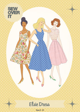Sew Over It Elsie Dress - Downloadable PDF, Size UK 8-20