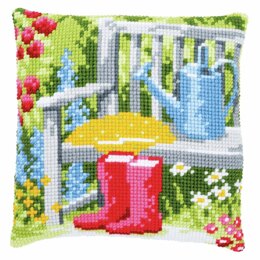 Vervaco Cross Stitch Kit: Cushion: My Garden - 40 x 40cm