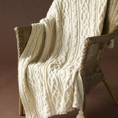 Lover's Knot Afghan in Lion Brand Fishermen's Wool - 60704AD