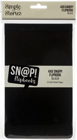 Simple Stories Sn@p! Flipbook 4"X6" - Black