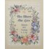 Dimensions Two Hearts Wedding Record Stamped Cross Stitch Kit